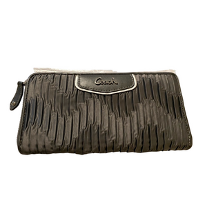 LIKE NEW! Coach Gray Ruched Wallet